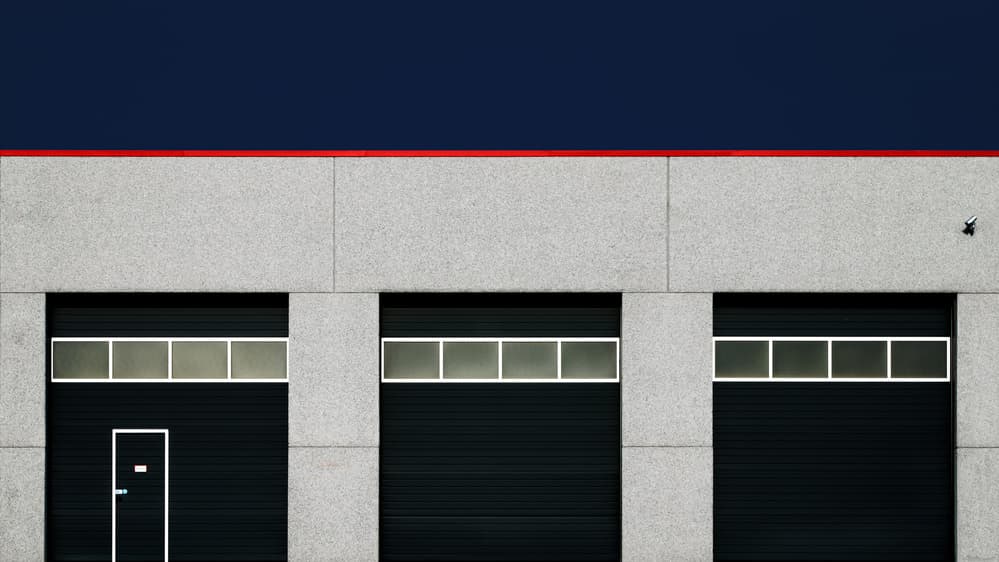 Geometric Garage Doors by Marc Huybrighs — canvas wall art