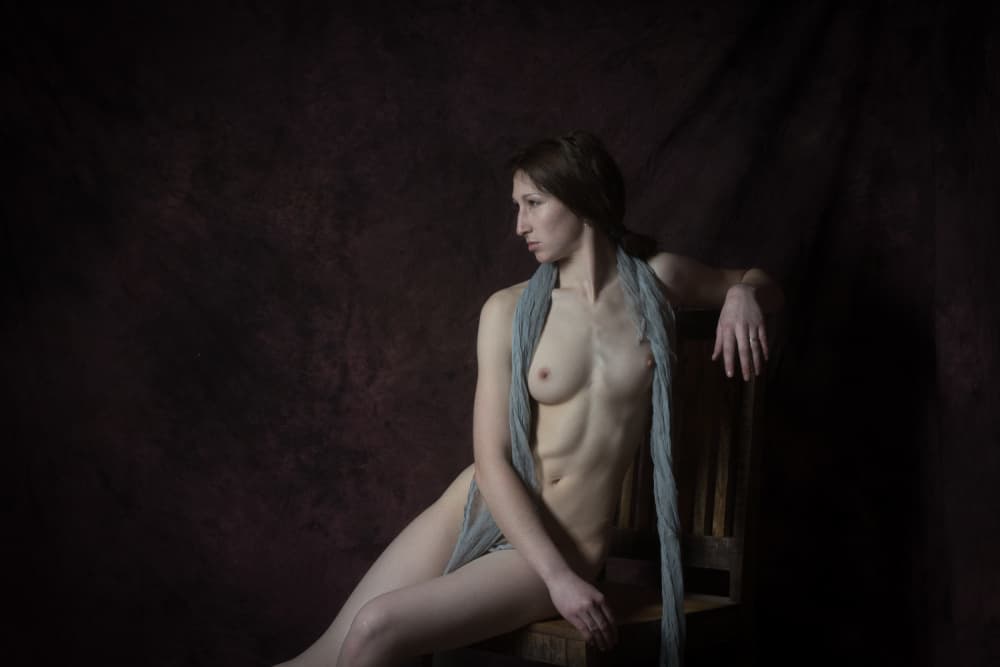 Contemplative Nude Study by Ruth Franke — canvas wall art