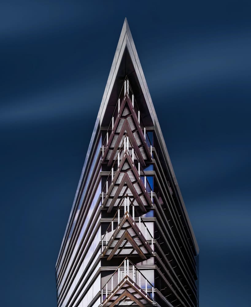 Sharp Architecture Blue Sky by Arnon Orbach — canvas wall art