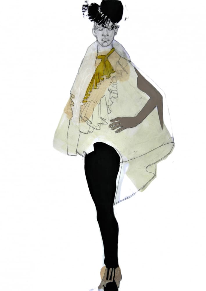 Elegant Fashion Illustration by Doris Schmitz — canvas wall art