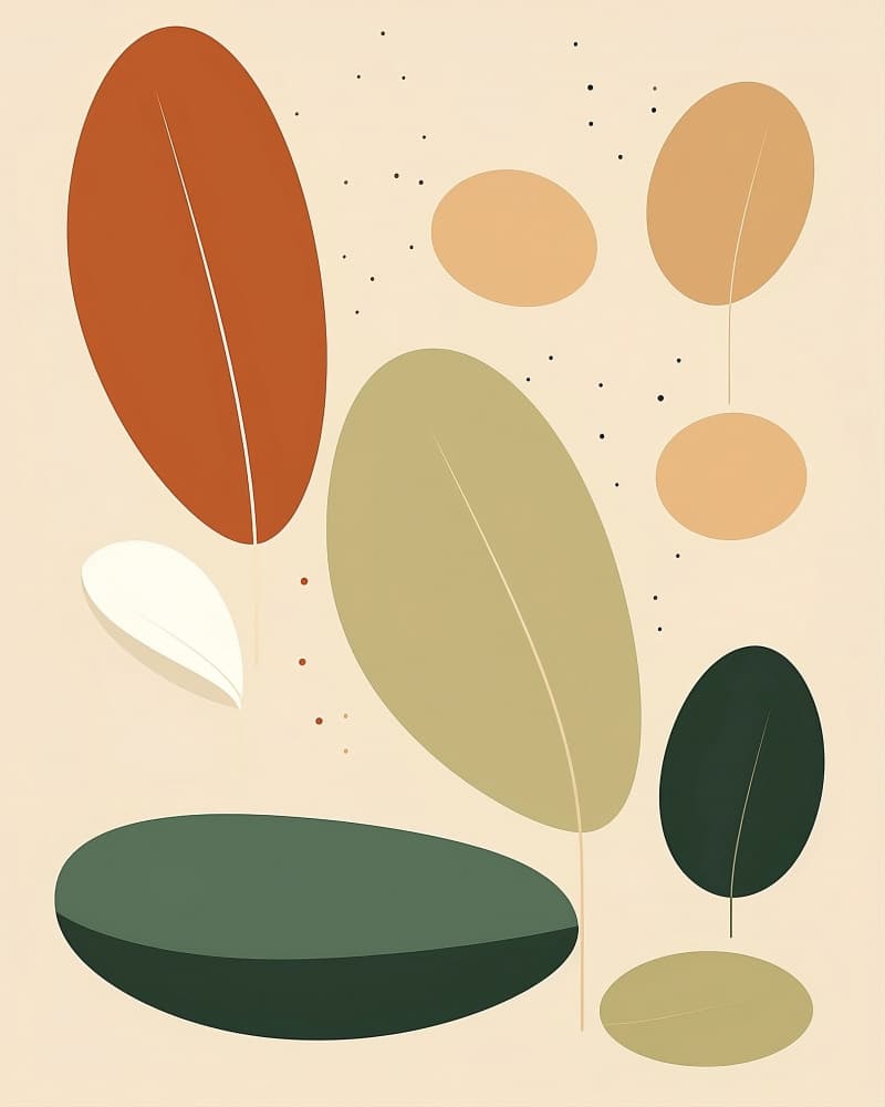 Organic Leaf Shapes by Emiliano Deificus — canvas wall art