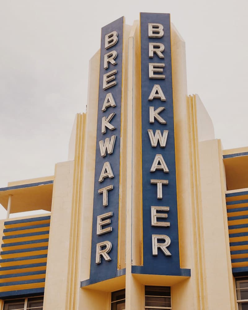 Art Deco Hotel Facade by Del Mundo Imagery — canvas wall art