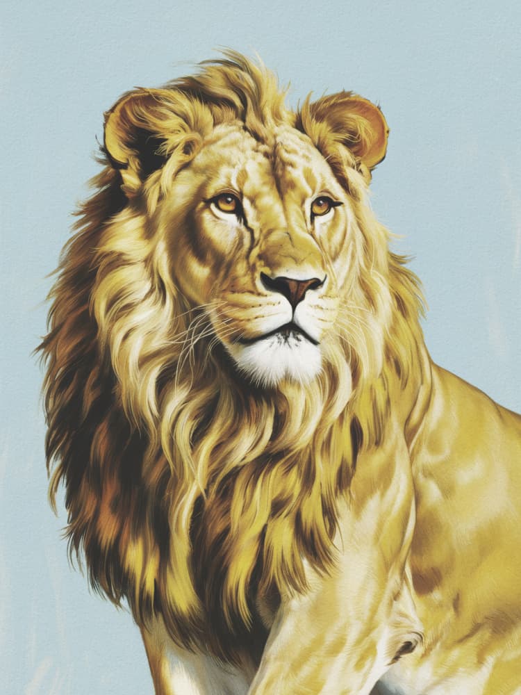 Majestic Golden Lion by Andreas Magnusson — canvas wall art