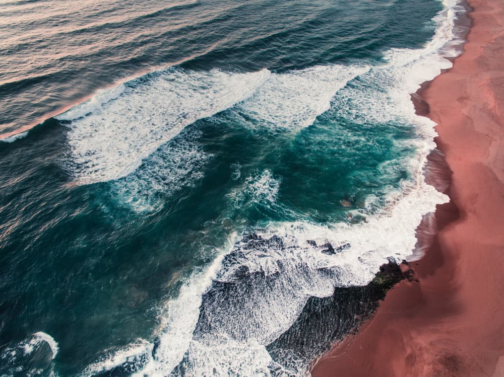 Teal Ocean Waves by Javier Pardina — canvas wall art