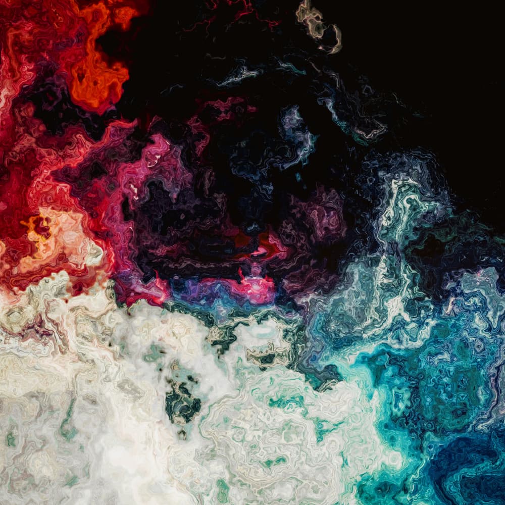 Vibrant Fluid Abstraction by Justyna Jaszke — canvas wall art