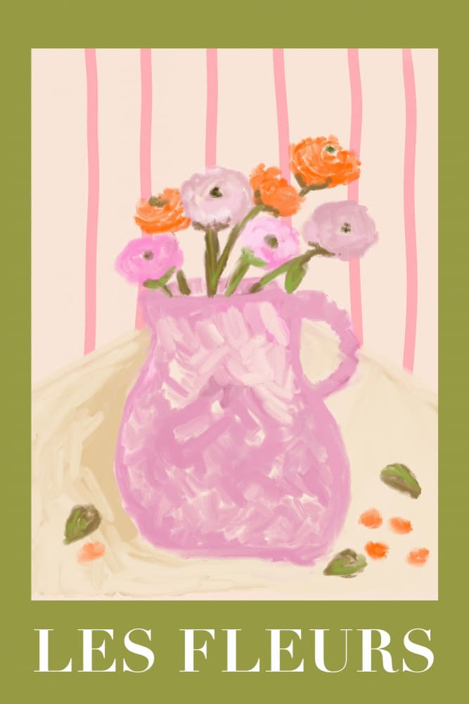 Still Life Les Fleurs by Talitha McQueen — canvas wall art