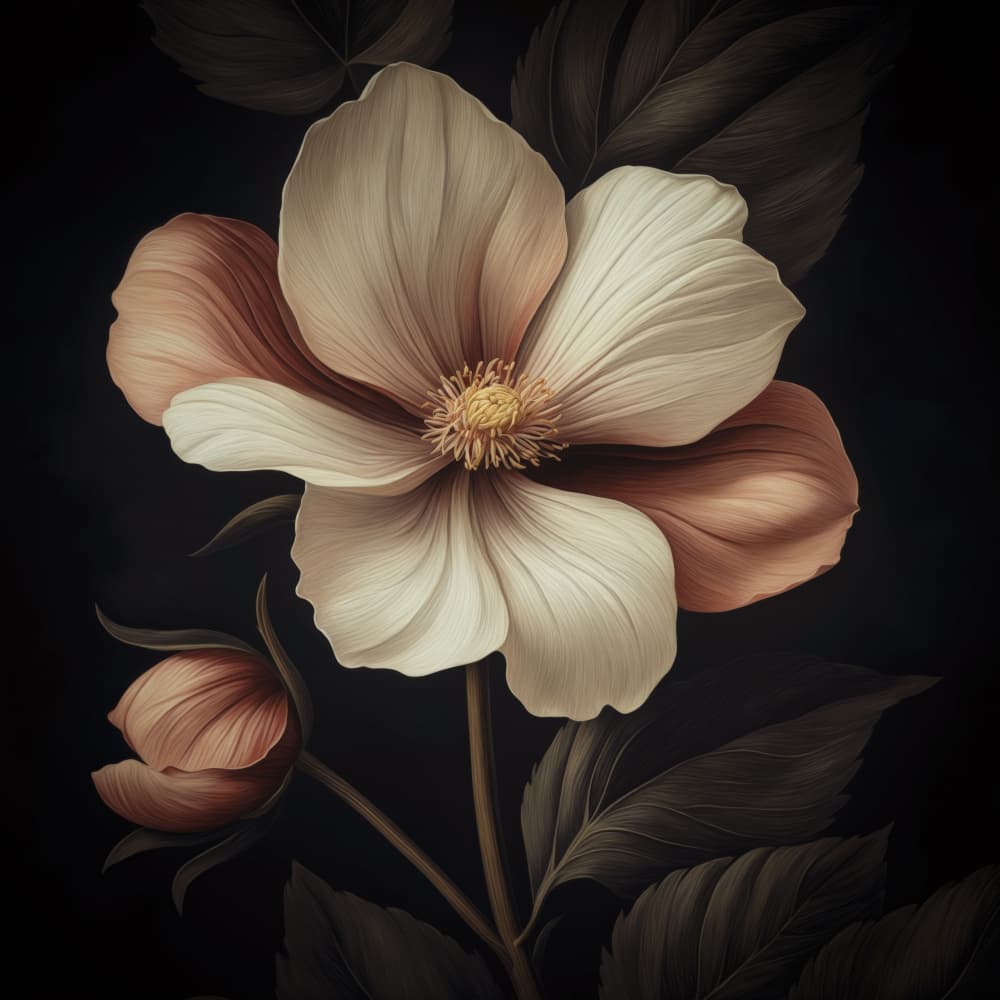 Elegant Dark Blossom by Andrea Haase — canvas wall art