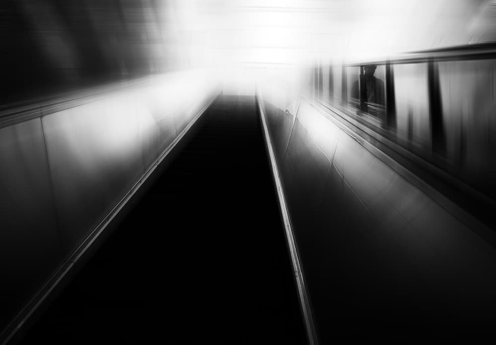 Blurred Escalator Motion by HAN dong hee — canvas wall art