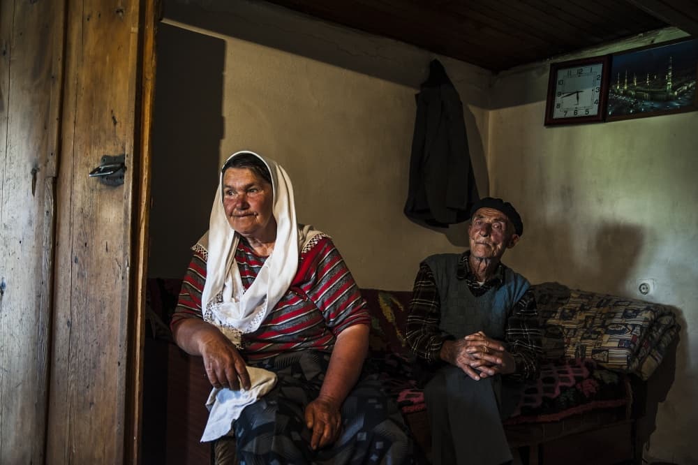 Elderly Couple At Home by Sorin Vidis — canvas wall art