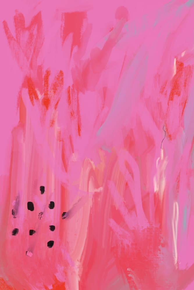 Vibrant Pink Abstract by Talitha McQueen — canvas wall art