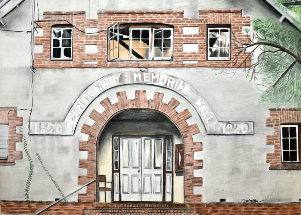 Historic Centenary Hall Entrance by Marchelle de Kock — canvas wall art