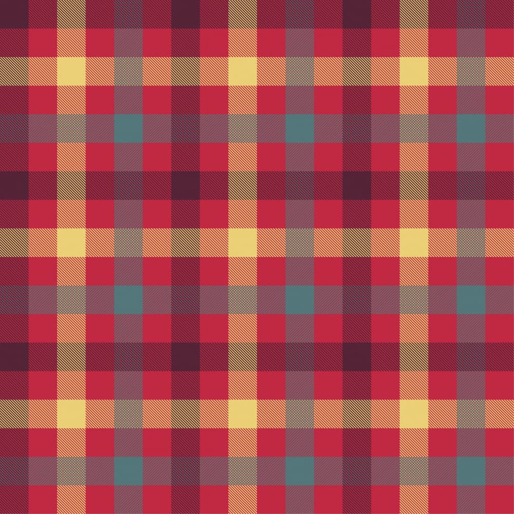 Vibrant Plaid Pattern by Marika Barsrsind β canvas wall art