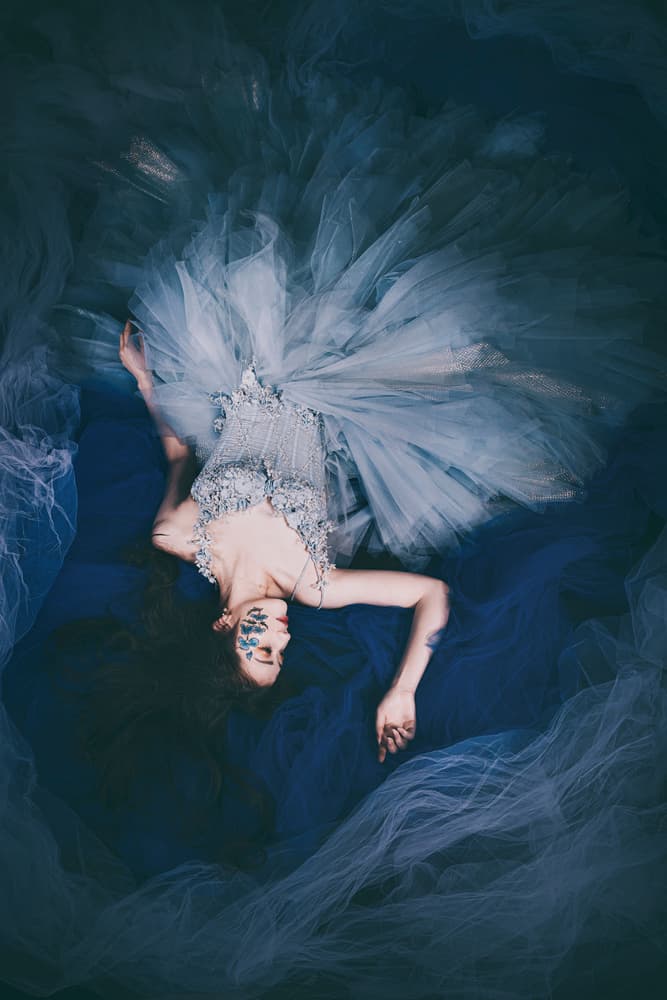 Dreamy Blue Gown by Daisuke Kiyota — canvas wall art