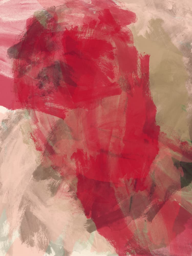 Bold Crimson Strokes by Dina Dankers — canvas wall art