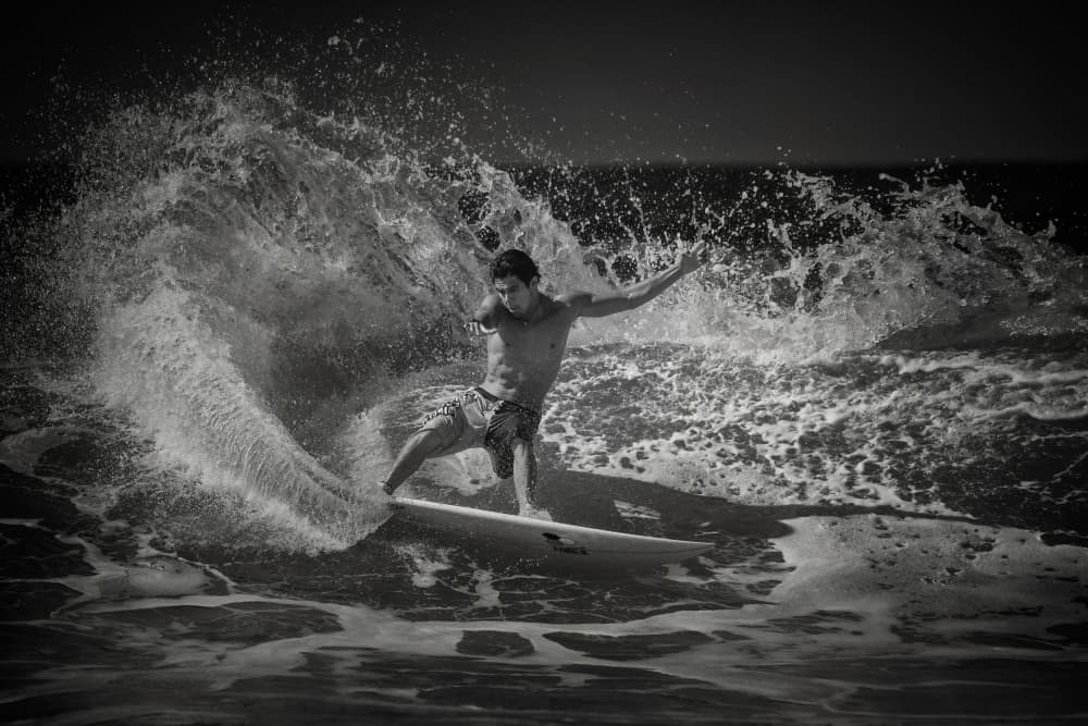 Dynamic Surf Action by Mathilde Guillemot — canvas wall art