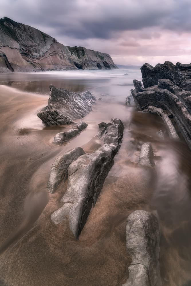 Dramatic Coastal Rocks by Oskar Baglietto — canvas wall art