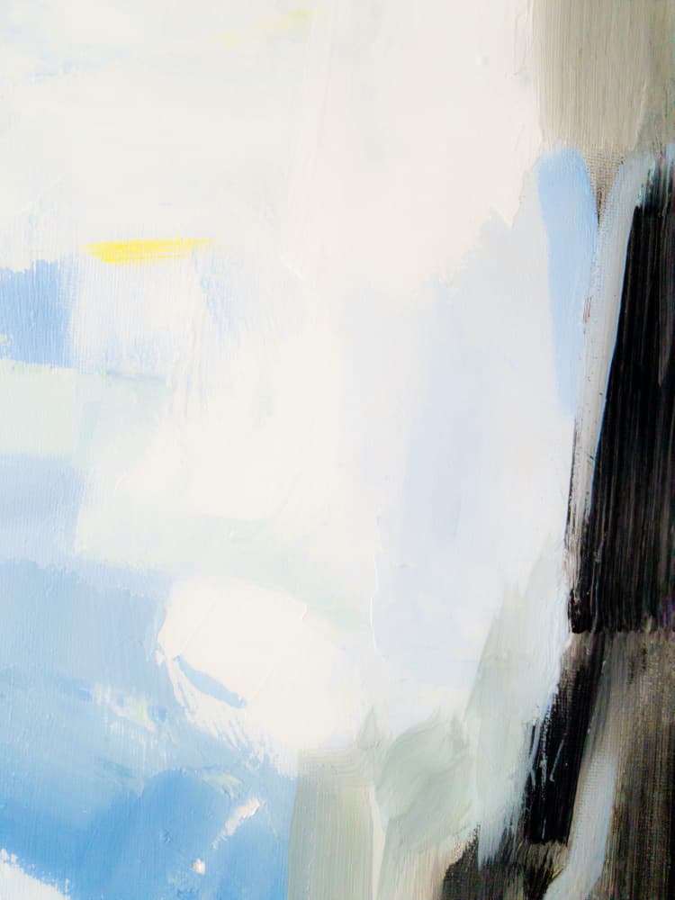 Soft Blue Strokes by Ejaaz Haniff — canvas wall art