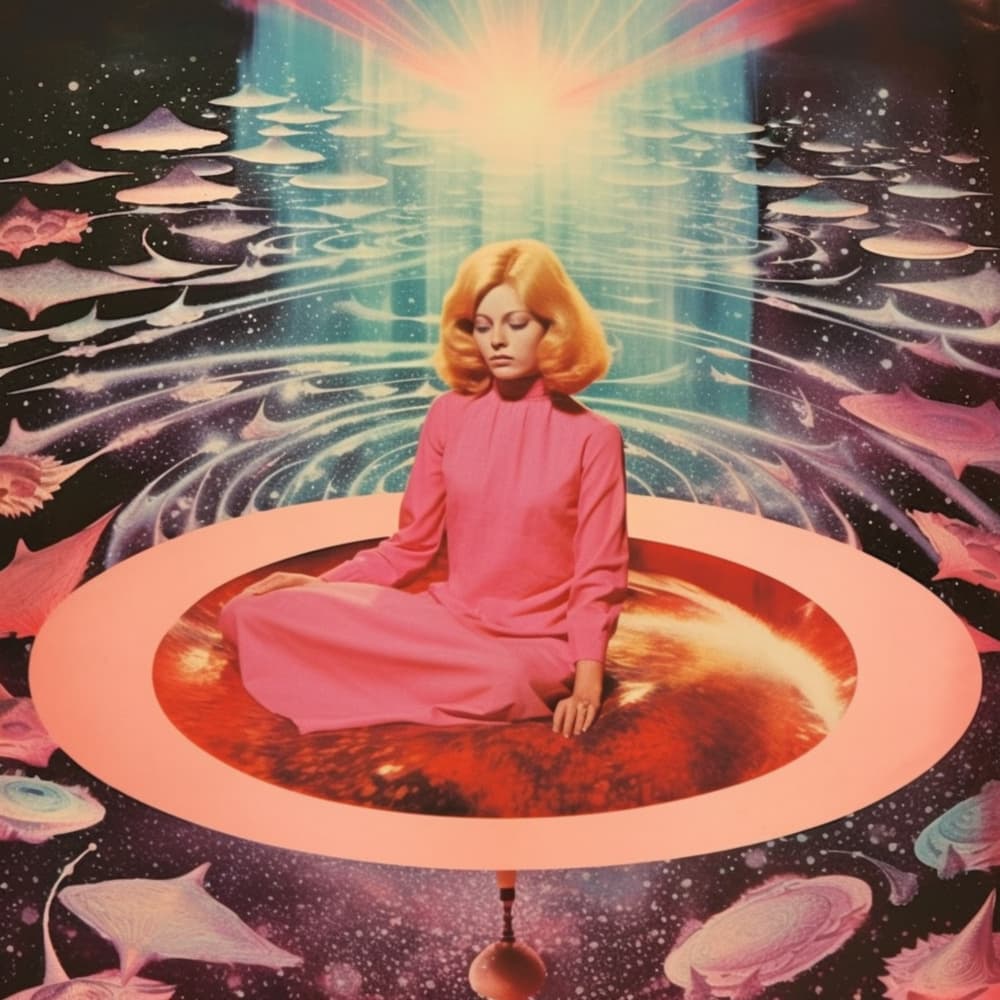 Cosmic Meditation Woman by Samantha Hearn — canvas wall art