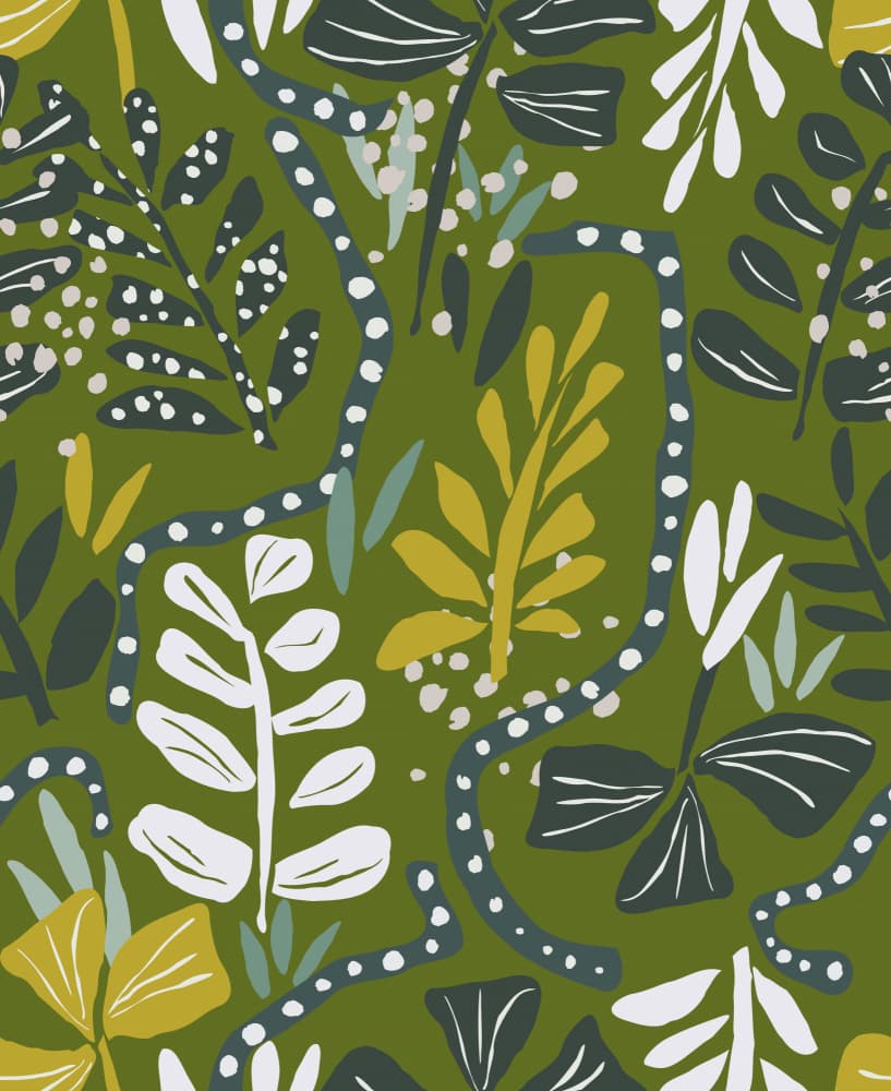 Lush Green Foliage by Annick — canvas wall art