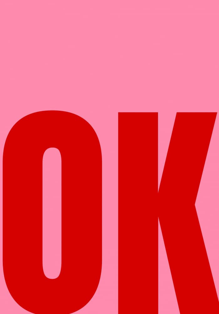 Bold OK Statement by Athene Fritsch — canvas wall art