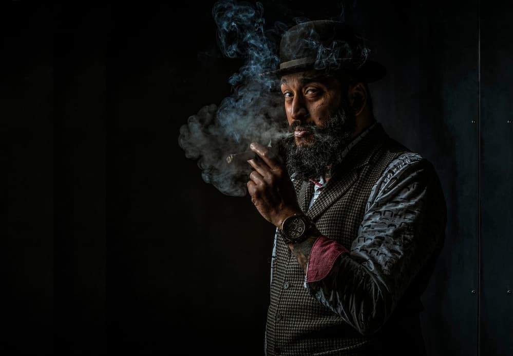 Gentleman With A Cigar by gNo — canvas wall art