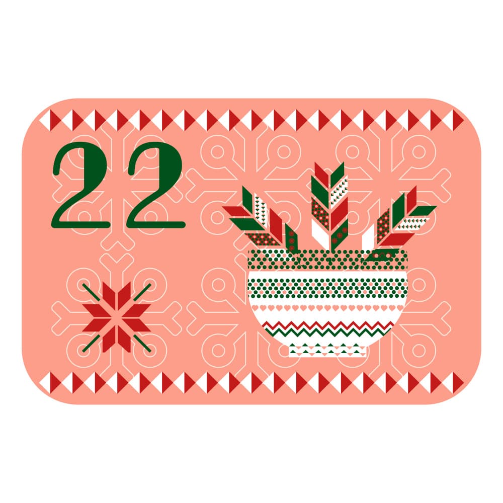 Festive Twenty Two Snowflake by Marika Barsrsind β canvas wall art