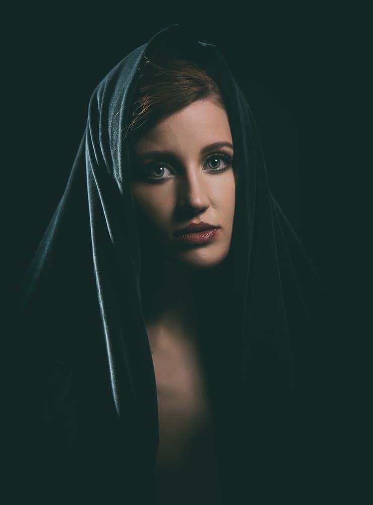 Mysterious Veiled Woman by James Yang — canvas wall art