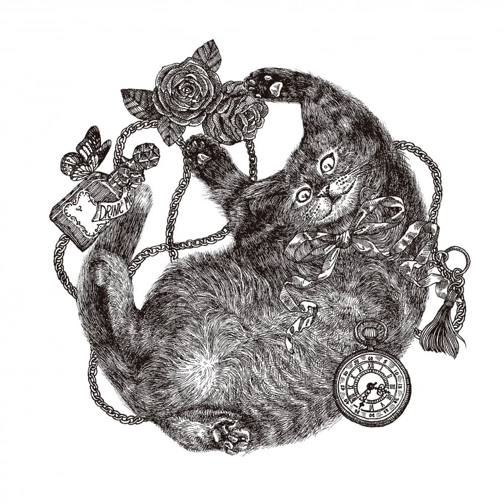 Curious Wonderland Kitten by Nicole Bustamante — canvas wall art