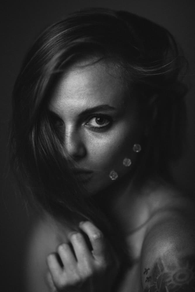 Mysterious Woman Portrait by Artem Vasilenko — canvas wall art