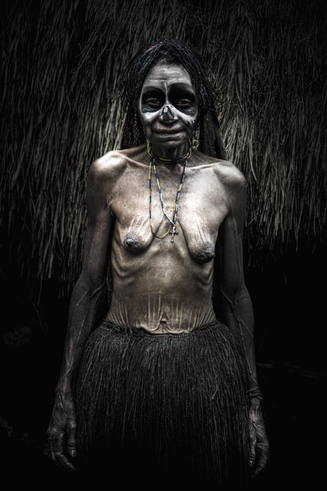 Indigenous Woman Face Paint by Svetlin Yosifov — canvas wall art