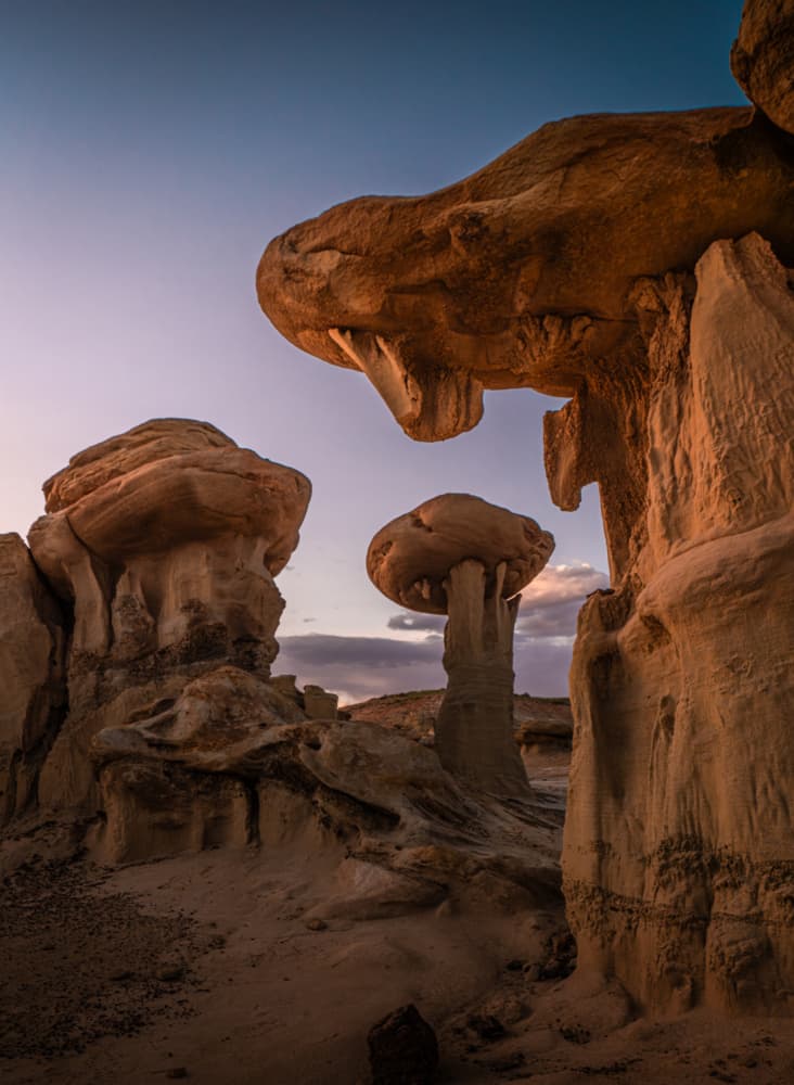 Desert Mushroom Rocks by Bing Li — canvas wall art