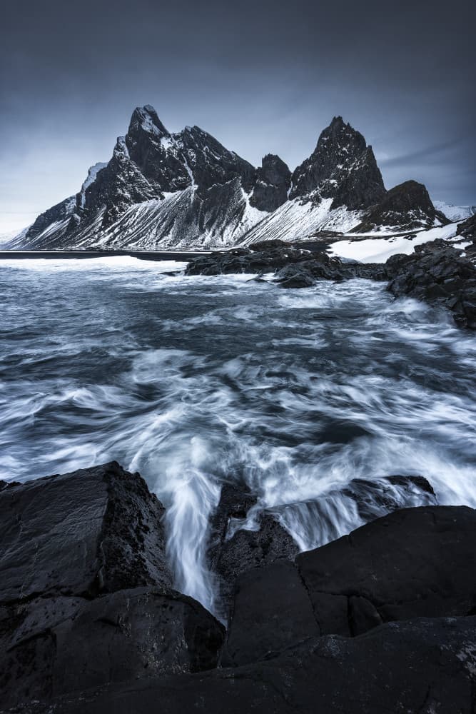 Frozen Peaks And Waves by Cesar Alvarez Osorio — canvas wall art
