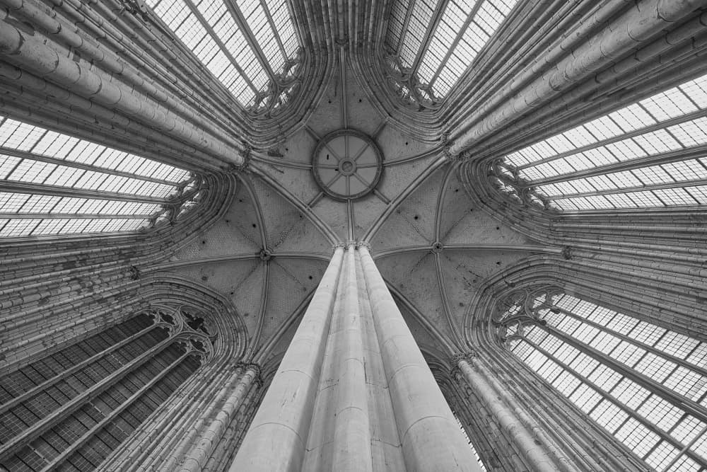 Gothic Cathedral Vault by Wiolett — canvas wall art