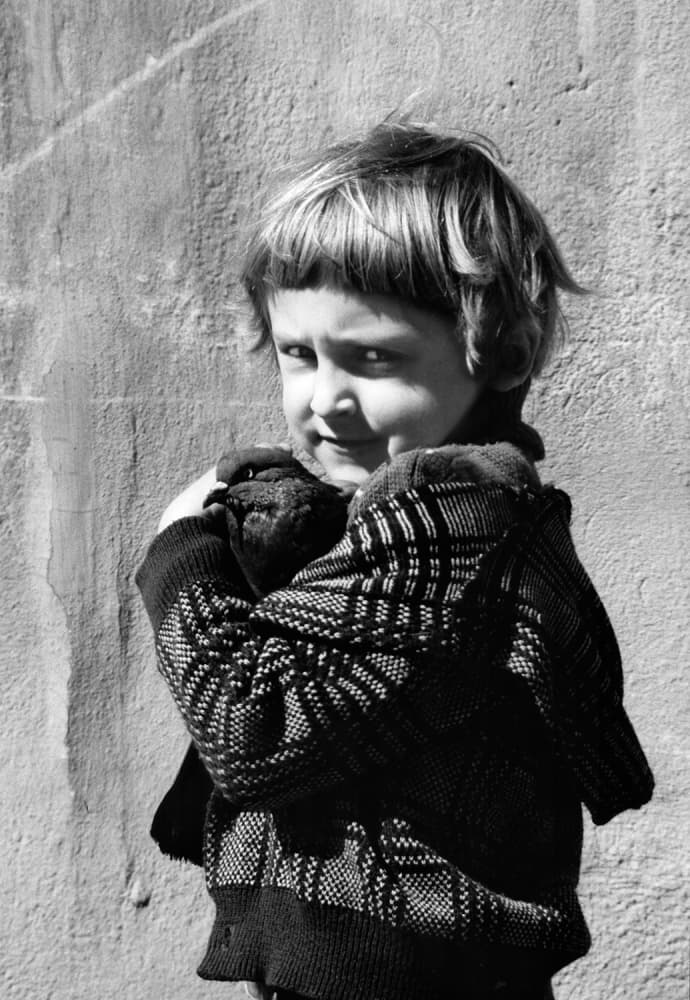 Candid Child Gaze by Jacek Stefan — canvas wall art