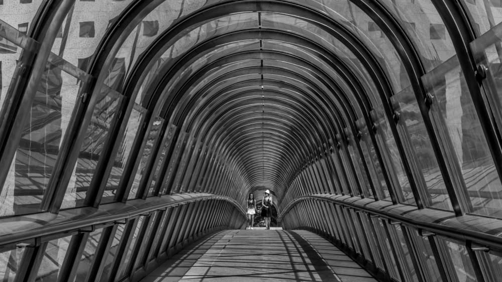 Arched Glass Tunnel by Jean-Marc Aloy — canvas wall art