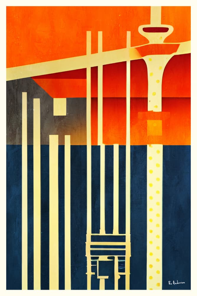 Modern Geometric Structure by Bo Anderson — canvas wall art