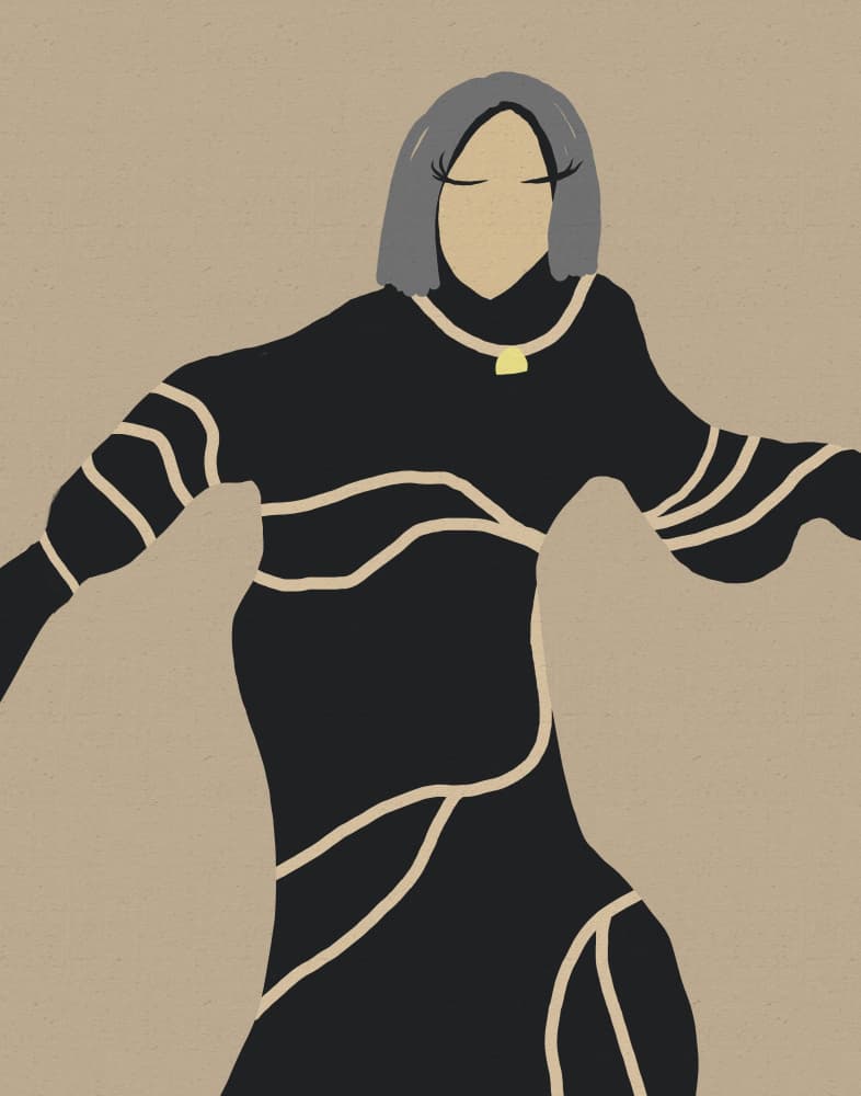 Graceful Fashion Figure by Josie George — canvas wall art