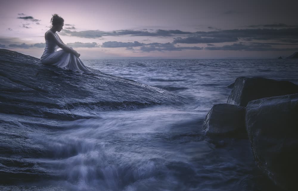 Twilight Ocean Solitude by Paolo Lazzarotti — canvas wall art