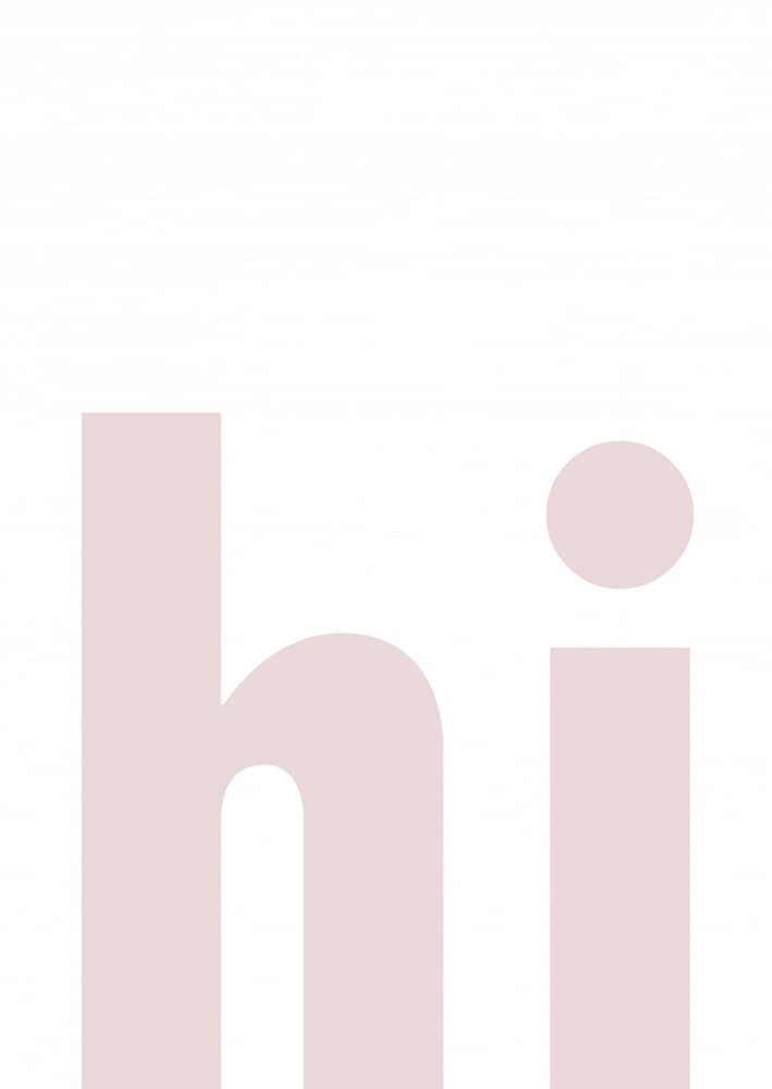 Blush Pink Hi by Oju Design — canvas wall art