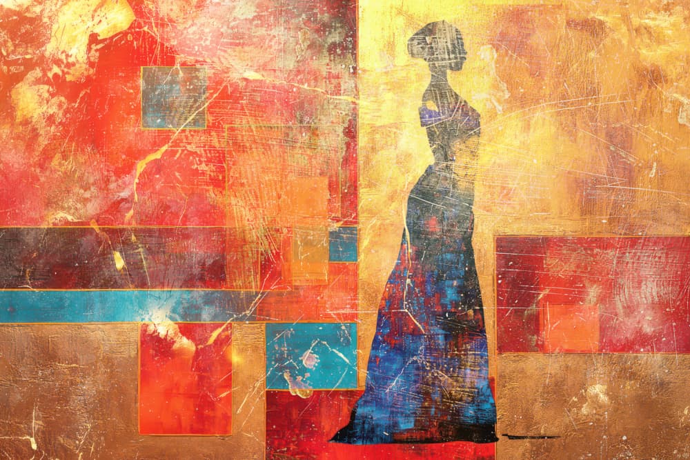 Elegant Woman Silhouette by Rafal Kulik — canvas wall art