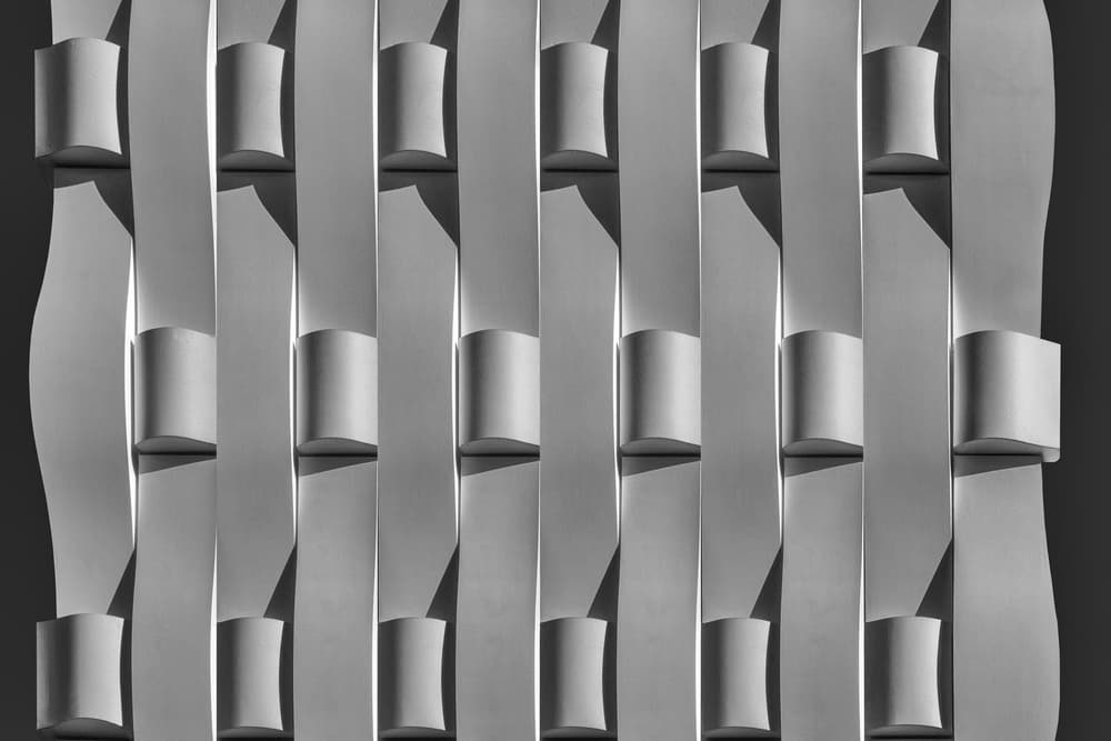 Monochrome Architectural Pattern by Theo Luycx — canvas wall art