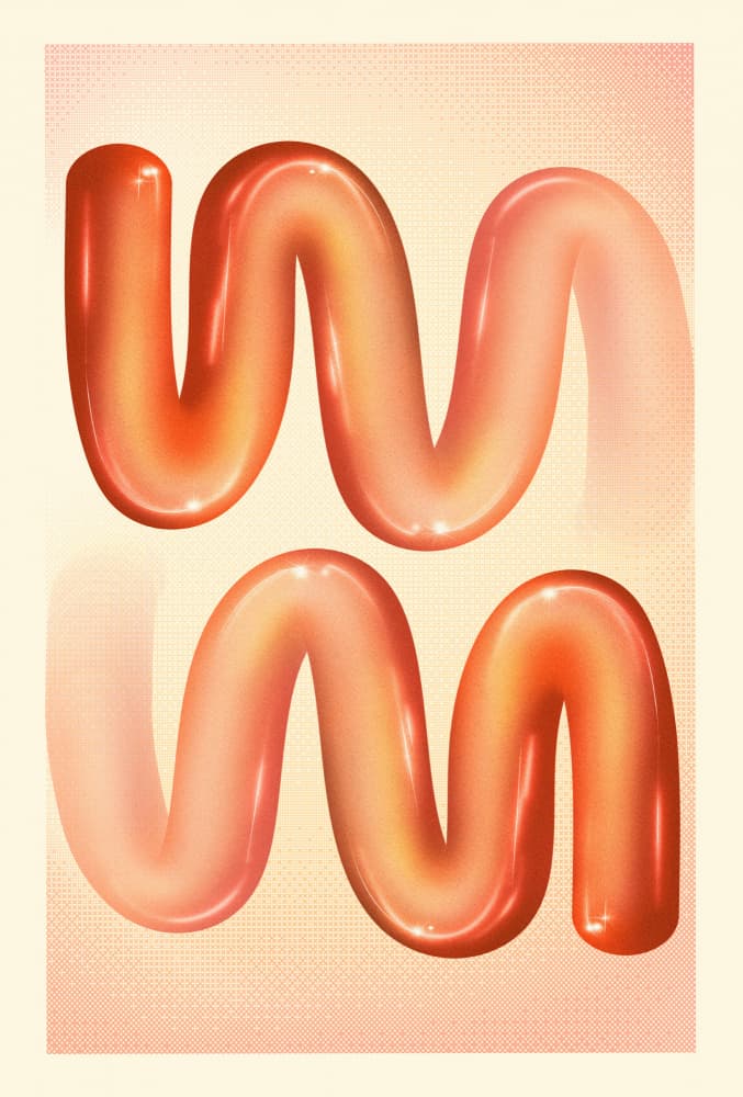 Orange Fluid Waves by The Art Concept — canvas wall art