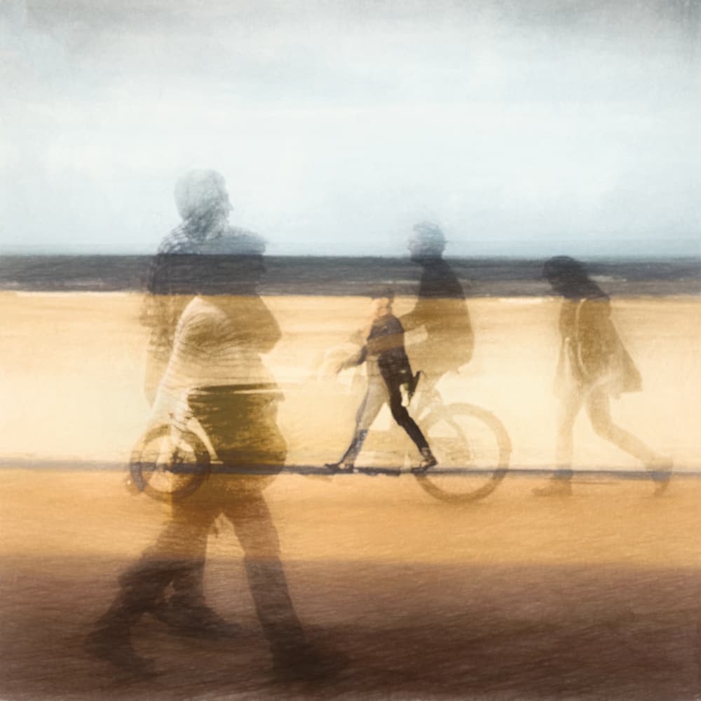 Impressionistic Beach Walk by Bruno Flour — canvas wall art