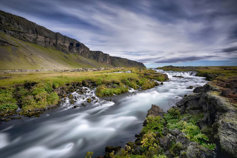Mountain River Serenity by Þorsteinn H. Ingibergsson — canvas wall art