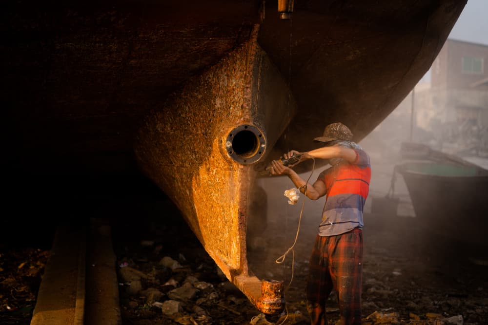 Shipyard Laborer by Md. Arifuzzaman — canvas wall art