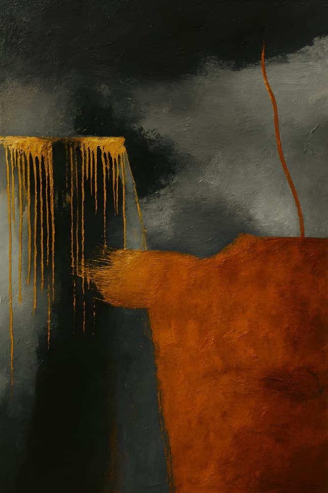 Molten Gold Falls by HUGO — canvas wall art
