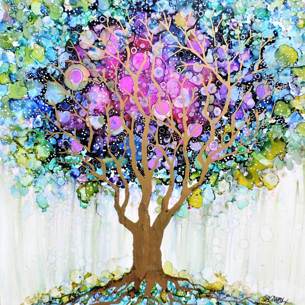 Vibrant Tree of Life by Sylvie Demers — canvas wall art