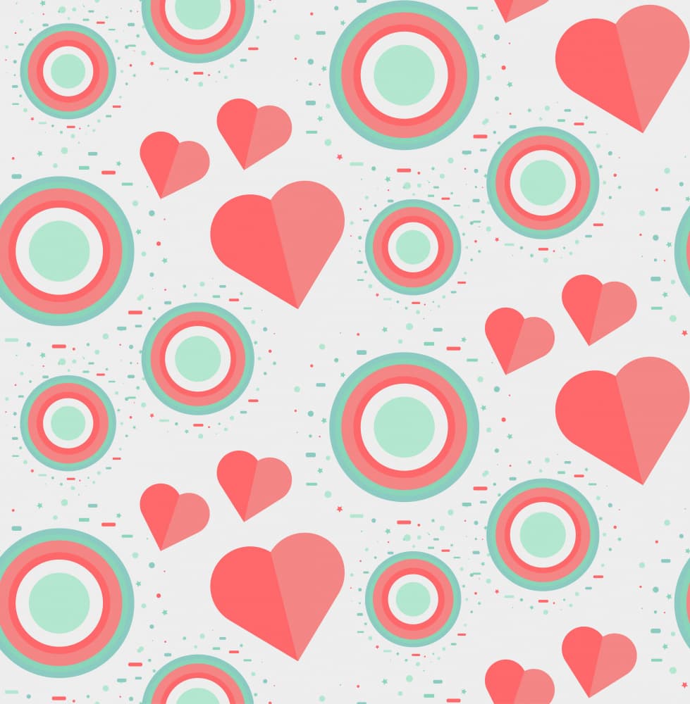 Playful Hearts and Circles by Marika Barsrsind β canvas wall art