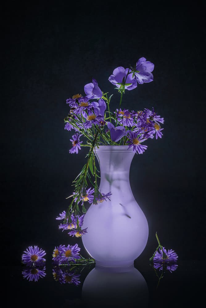 Elegant Floral Reflection by Lydia Jacobs — canvas wall art