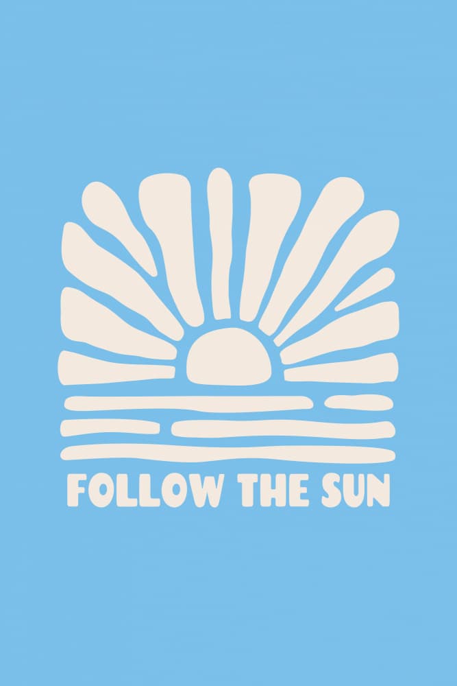 Follow The Sun Waves by Karen Menzenbach — canvas wall art